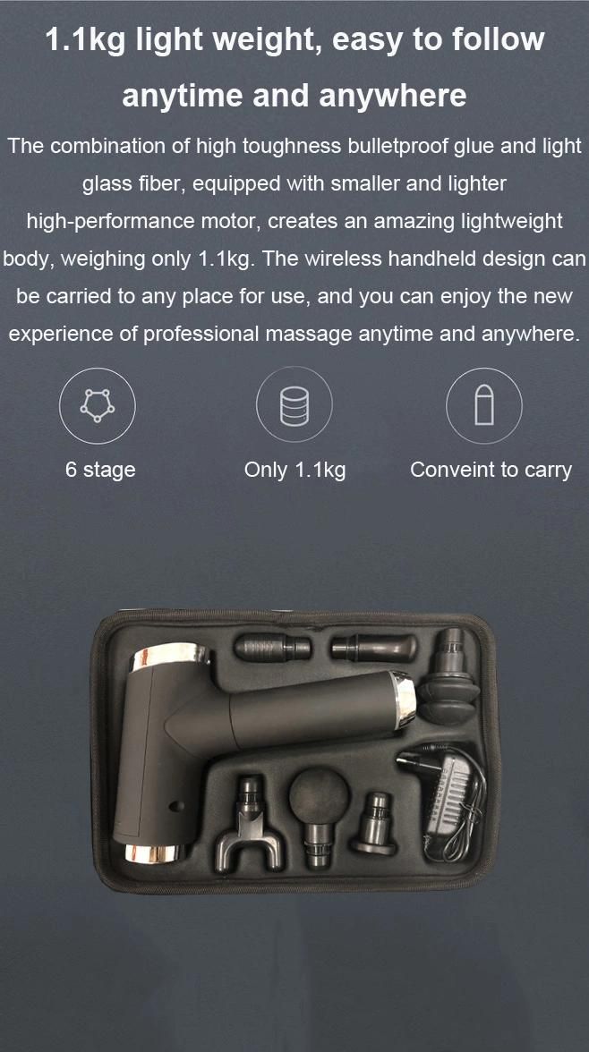 Mini Portable/Deep Muscle/Relax/Electric/Cordless/6 Heads Massage/Massage Gun for Women/Men Home Use