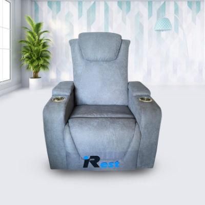 Electric TV Armchair Gray Fabric TV-290