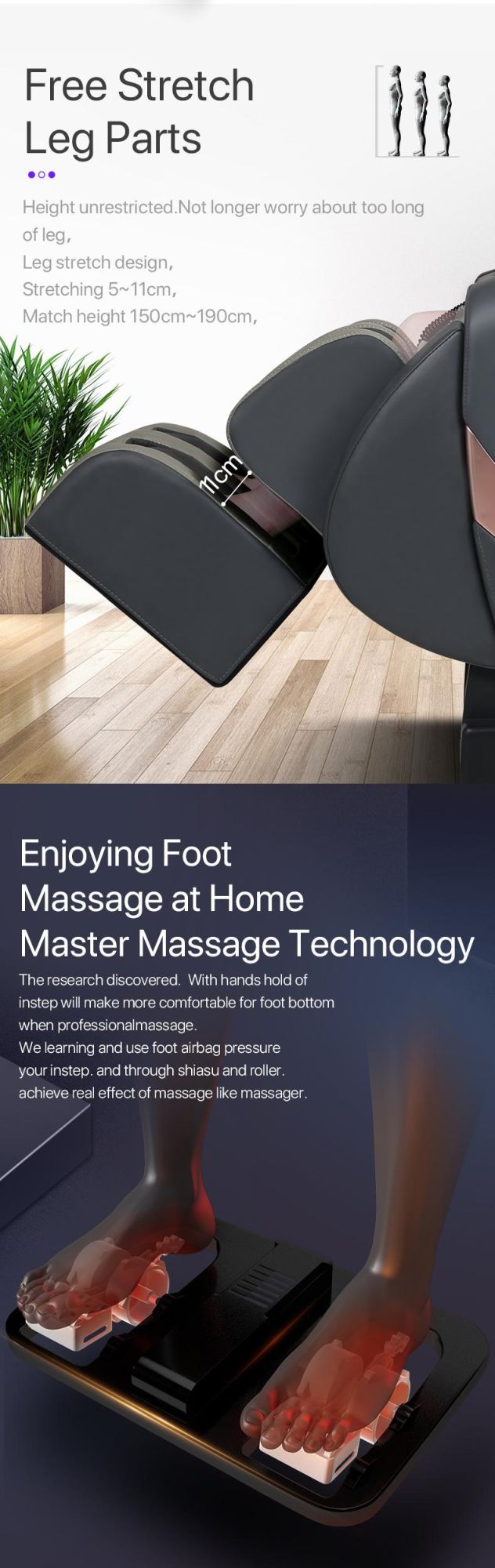 High Quality Bluetooth Music Human Touch Thai Full Body Massage Chair 4D Zero Gravity