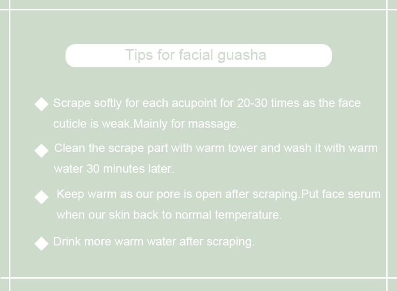 Facial Skincare Traditional Scraper Tool Guasha Board for Anti-Wrinkles Anti-Aging