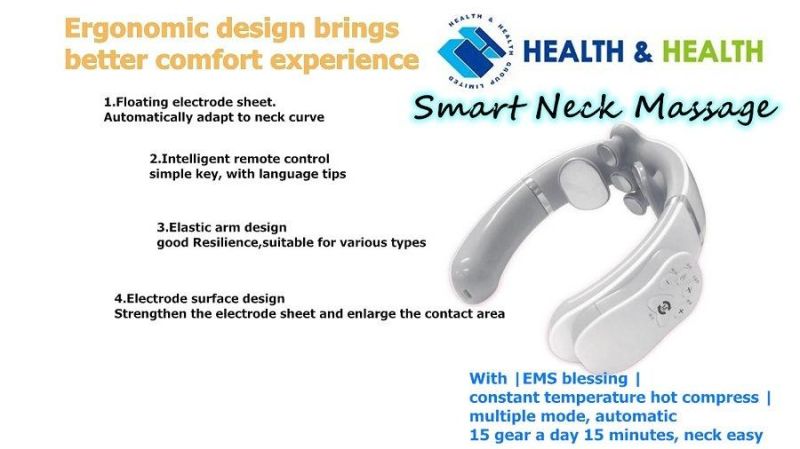 Smart Neck Massager EMS Stimulation Acupuncture Massage Cervical Therapy