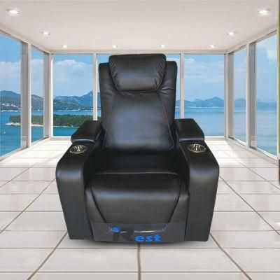 Manual TV Chair Black Leather TV-290
