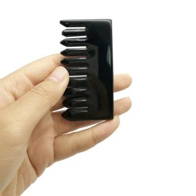 Wholesale Tooth Material and Jade Handle Material Gua Sha Hair Massage Comb Jade Guasha Comb