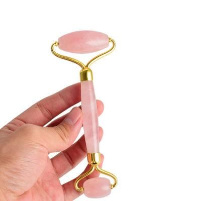 Natural Pink Crystal Jade Roller Massager Dredge Face Massager Eye Massager