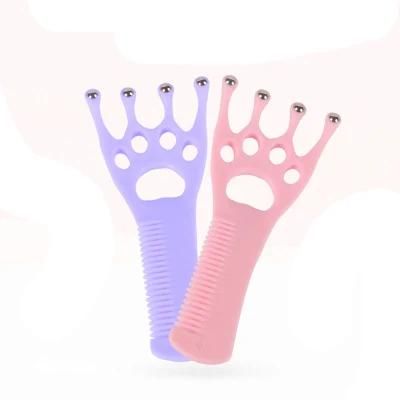 Massage Head Comb New Comb Meridians Massage Multi-Functional Scraping Steel Ball Massage Comb