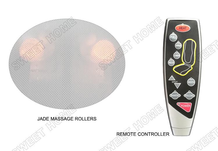 Electric Full Body Care Shiatsu Infrared Heat Jade Stone Massage Cushion