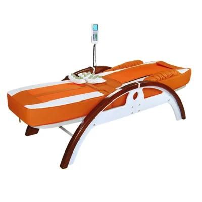 Electric Automatic Far Infrared Thermal Jade Stone&#160; Heating Full Body Thai Medical Massage Table&#160; with Dual Tapper