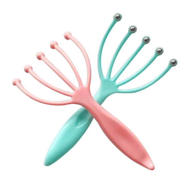 Head Massager Do Glowy Scalp Massager Steel Ball Massage Relaxation Five Finger Massager