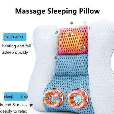 Factory Price Rechargeable Cordless Massage Sleep Pillow Neck Shoulder Shiatsu Decompression Body Massager
