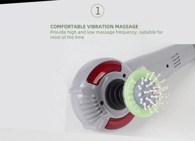 China 7 in 1 Infrared Handheld Massager Hammer Handheald Vibrating Body Massager for Pain Relief