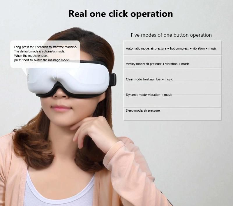 Customized Intelligent Portable Eye Massager with Heat Music Function