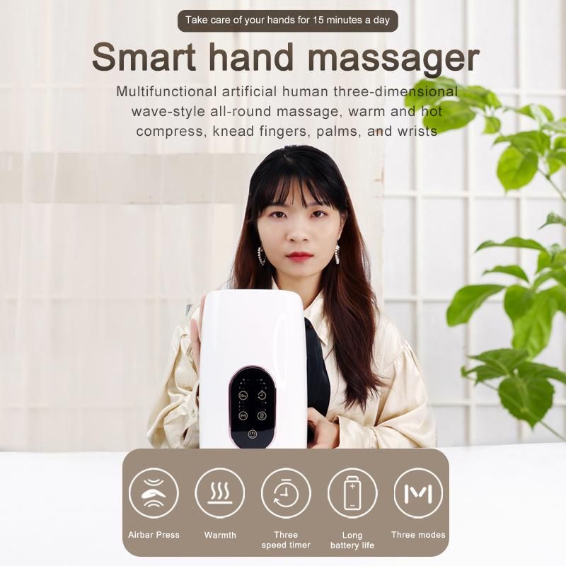 Wireless Hand Massager Pain Relief From Wrist to Palm with Heat, Compression Hand Massager