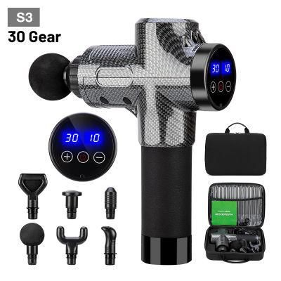30 Speed Custom Logo Gym Sports 2021 Model Dropshipping Muscle Massage Gun with LCD Screen
