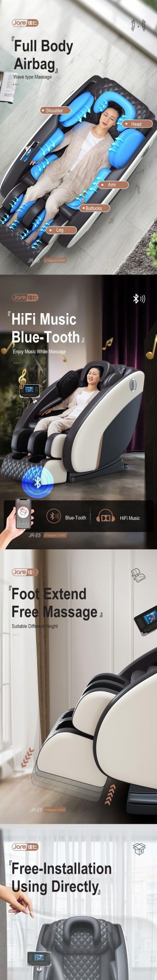 Buy Professional OEM/ODM Factory Price Blue-Tooth Full Body Massage Chair