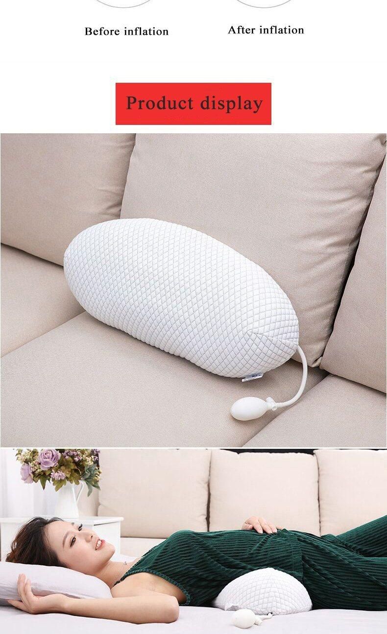 Inflatable Waist Massager Pillow Pain Relief Light Heating Therapy