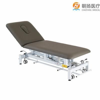 Manufacturer Purple Electric Beauty Treatment Table with Foot Bar System