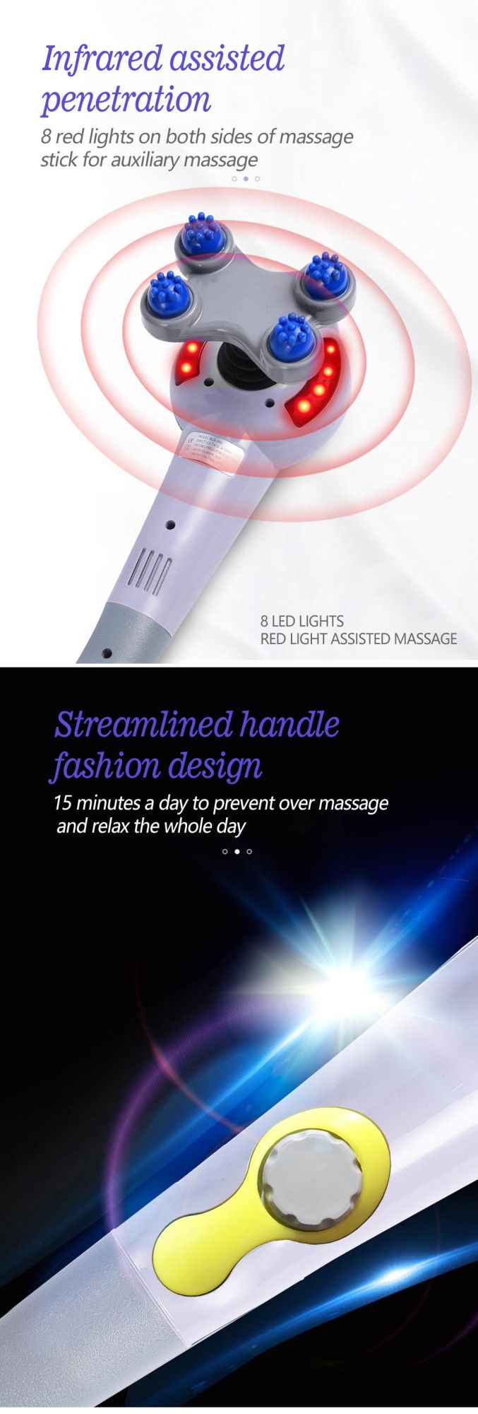 High Quality Body Care Vibrating Cordless Handheld Massager