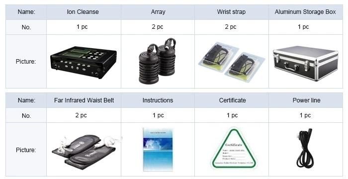 Chinese Factory Ionic Foot Detox Array Belt Cell Bath SPA Dual Ionic Detox SPA Ion Detoxin Machine