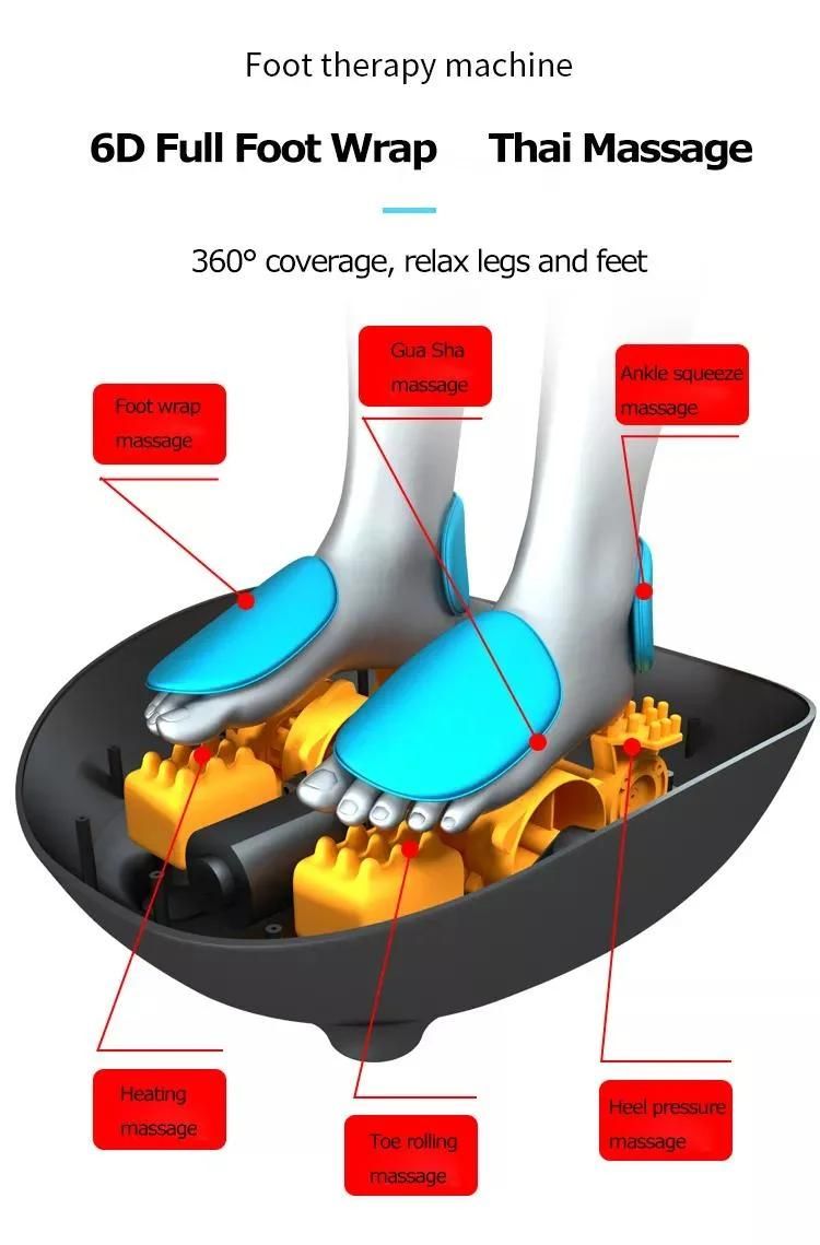 2021 Air Pressure Customized Feet Massage Shiatsu Foot Infrared Basin Homedics Massager