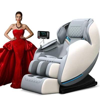 2021 Remote Control 3D Blue Tooth Music SL Track Shiatsu Back Leg Foot SPA Full Body Ai Voice Zero Gravity Office Massage Chair