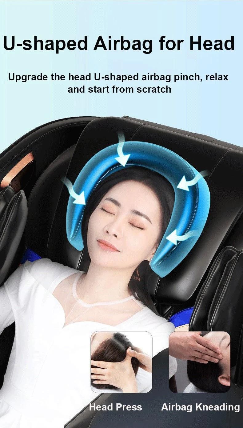 Ningdecrius C320L-22 2022 Ai Voice Control Big Size SL Super Long Rail 4D Manipulator with Breath Light Electric Massage Chair