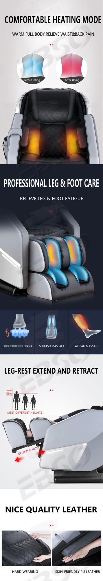 Real Relax Massage Chair New Design 2021 3D Zero Gravity Massage Chair