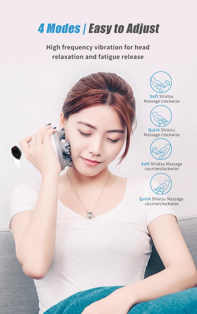 Wireless Head Massage Claw Kneading Vibrating USB Charging Electric Scalp Massager Massage Brush