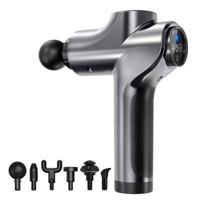 High Performance Lithium Battery HD Digital Massage Gun Carbon Fiber Display Mini 30 Speed Massage Gun