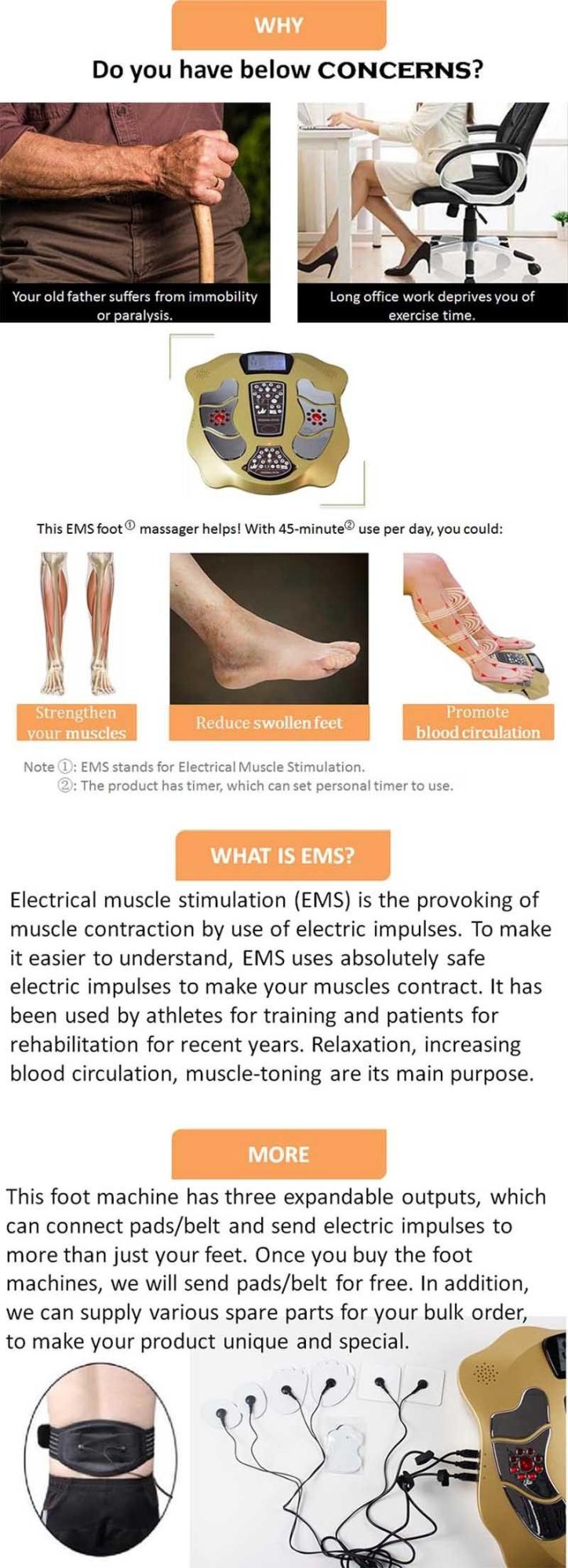 Tens Reflexology EMS Foot Massager