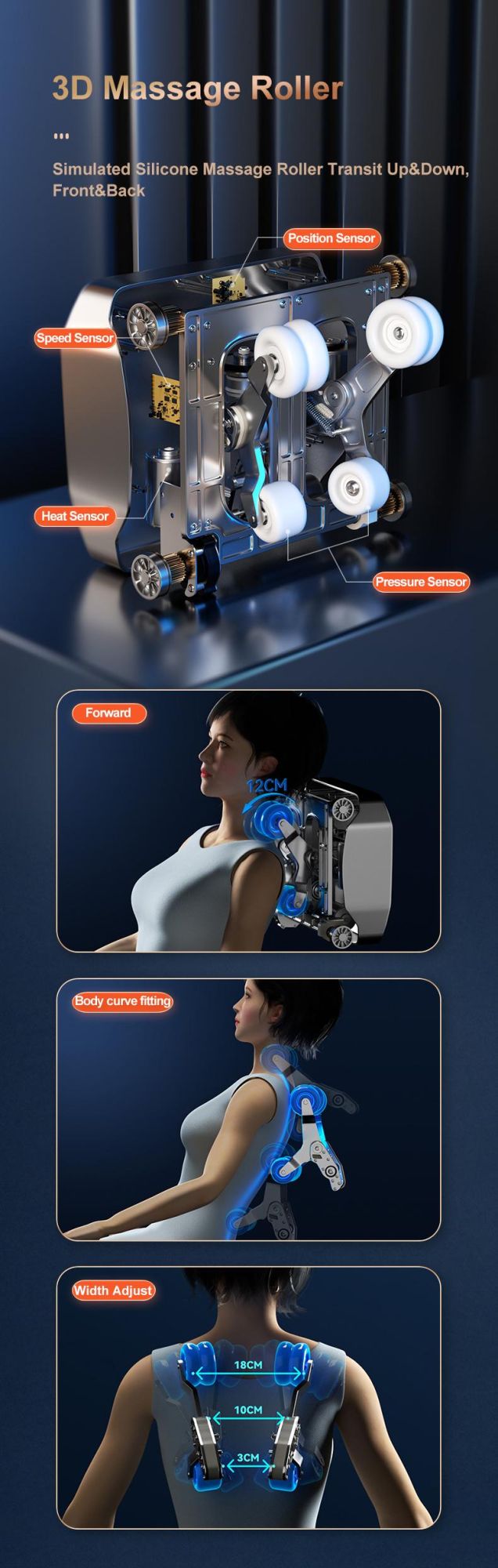 2022 Factory Direct Sillon Masajeador 4D Zero Gravity Luxury Reclining Chair Massage Muscle Stimulator Full Body Massage Chair