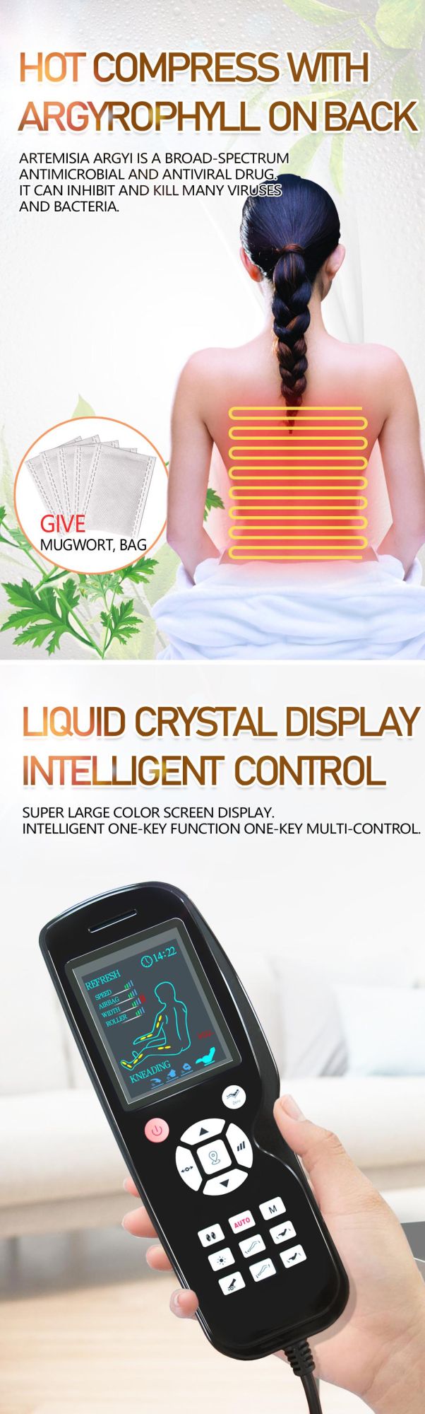 Hot New Products Heating Therapy Pad Control Full-Body 3D Shiatsu Commercial Massage Chair