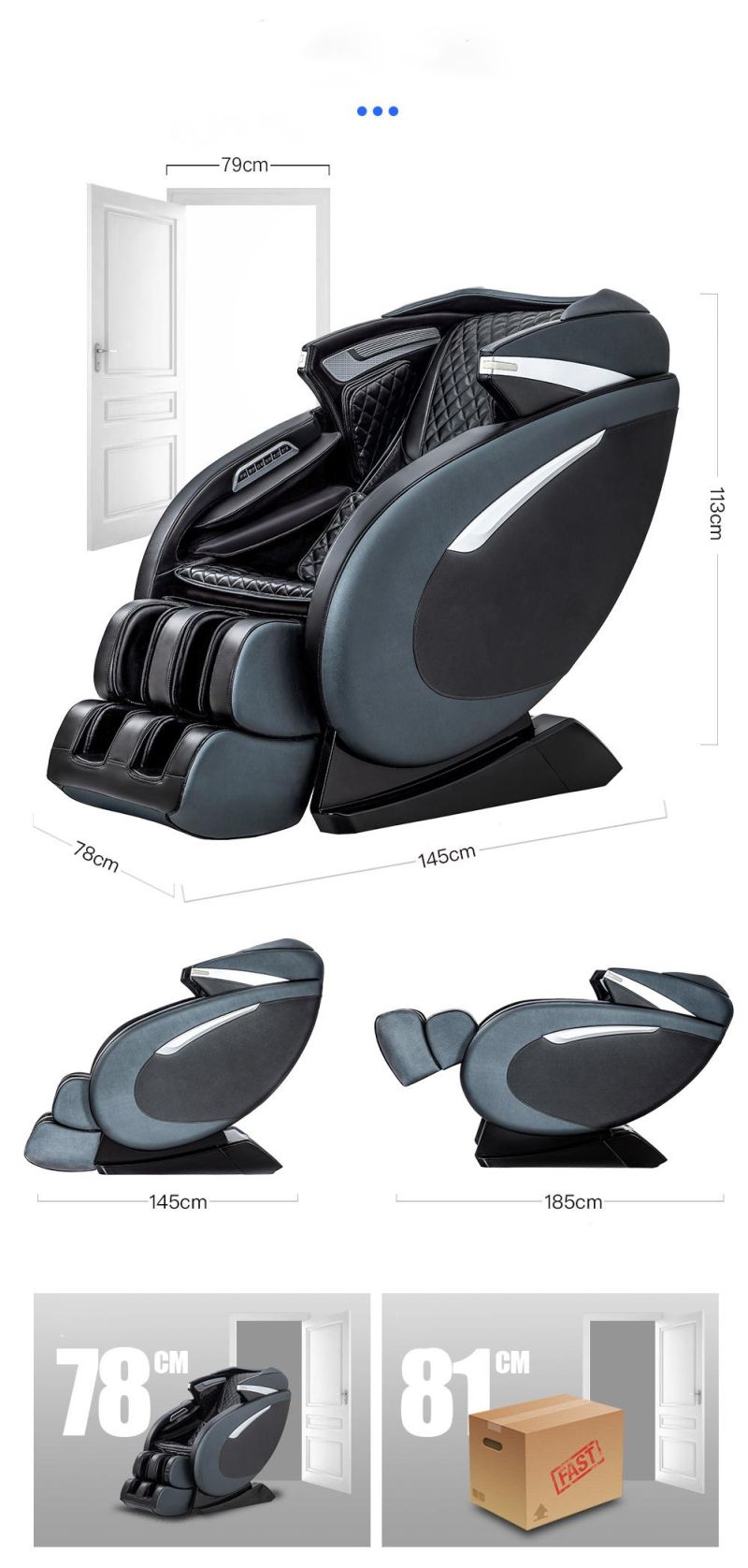 4D Full Body Massage Chair with Bluetooth Music