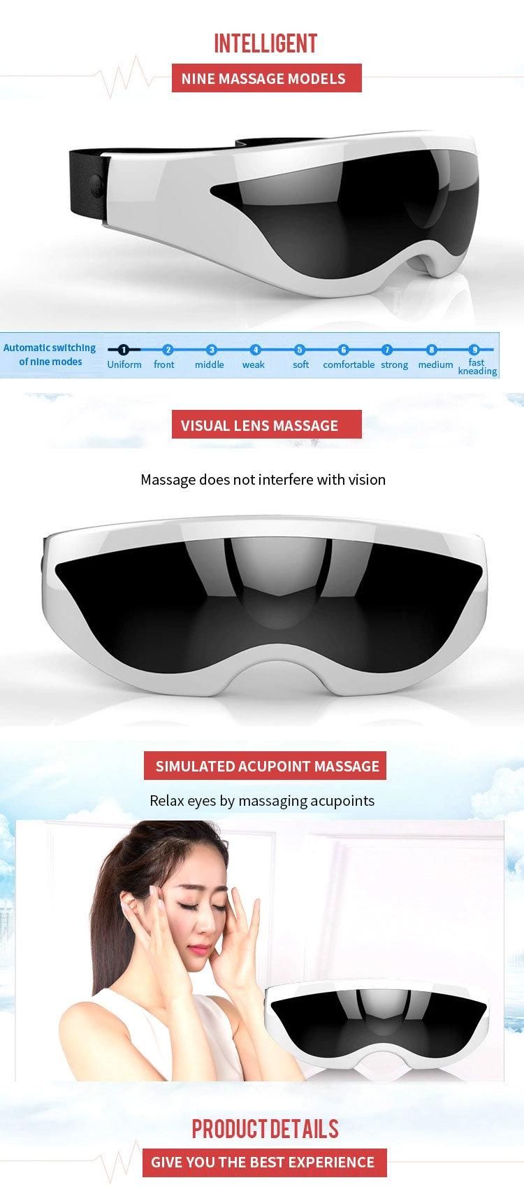 Factory Price Tool Electronic Care Massager Eye Massage Glasses with 9 Modes