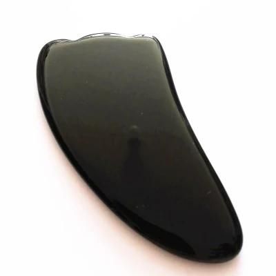High Quality Black Jade Stone Scraping Gua Sha Board Obsidian Guasha Massage Guasha Board for Face