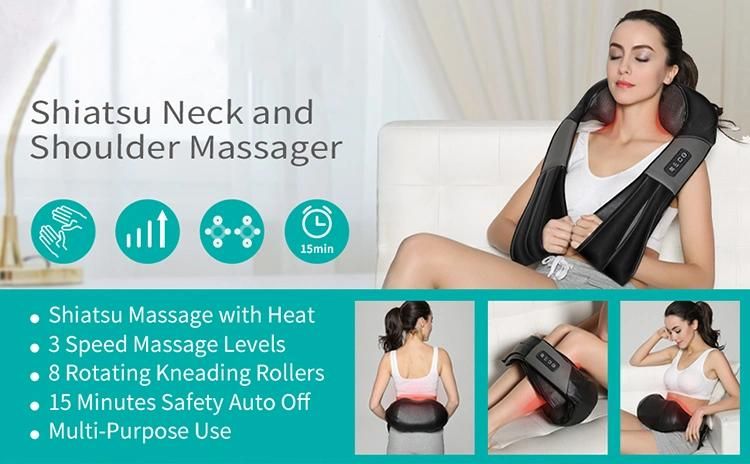 Four-Key Kneading Shawl Massage Cervical Vertebra Multi-Functional Heating Shoulder Neck Massage
