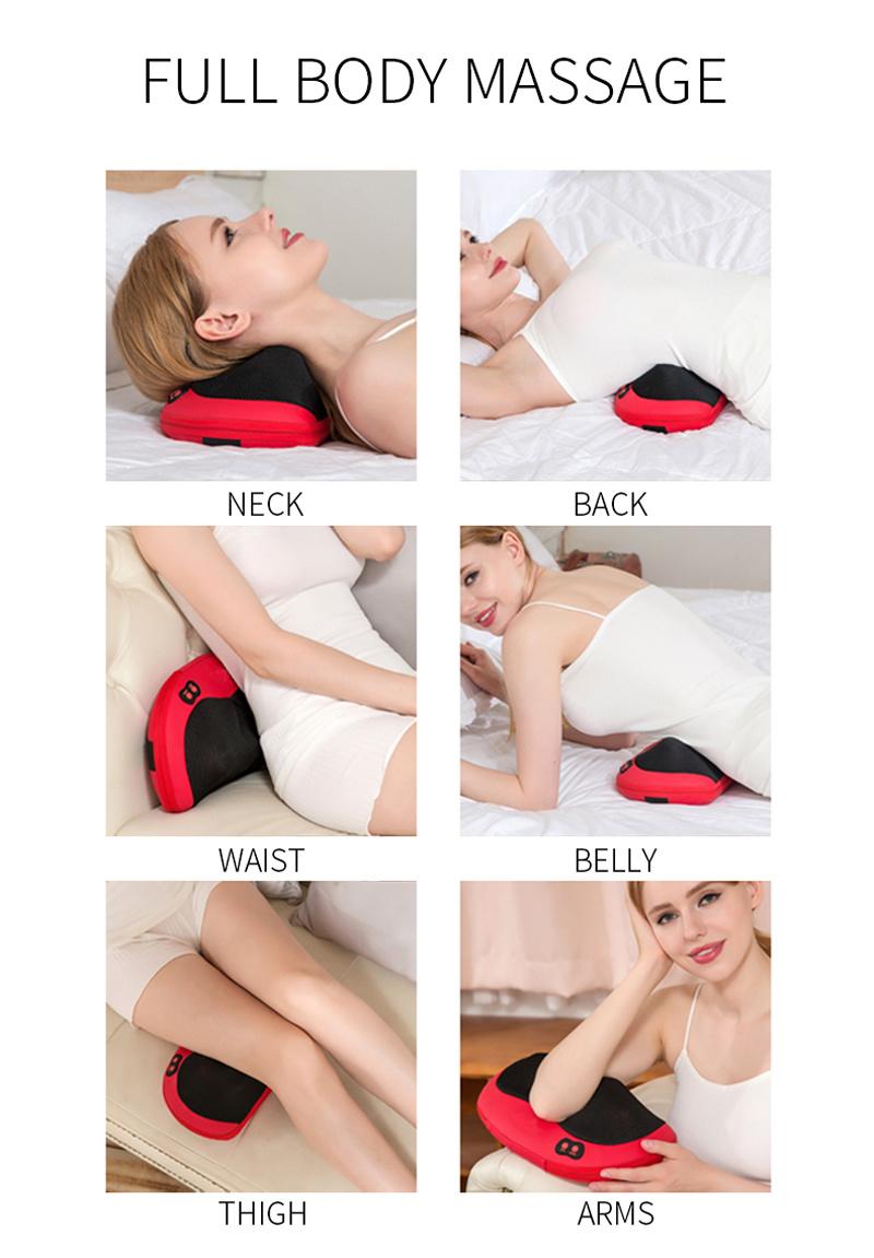 Best Neck Shoulder Back Shiatsu Massage Pillow with Heat