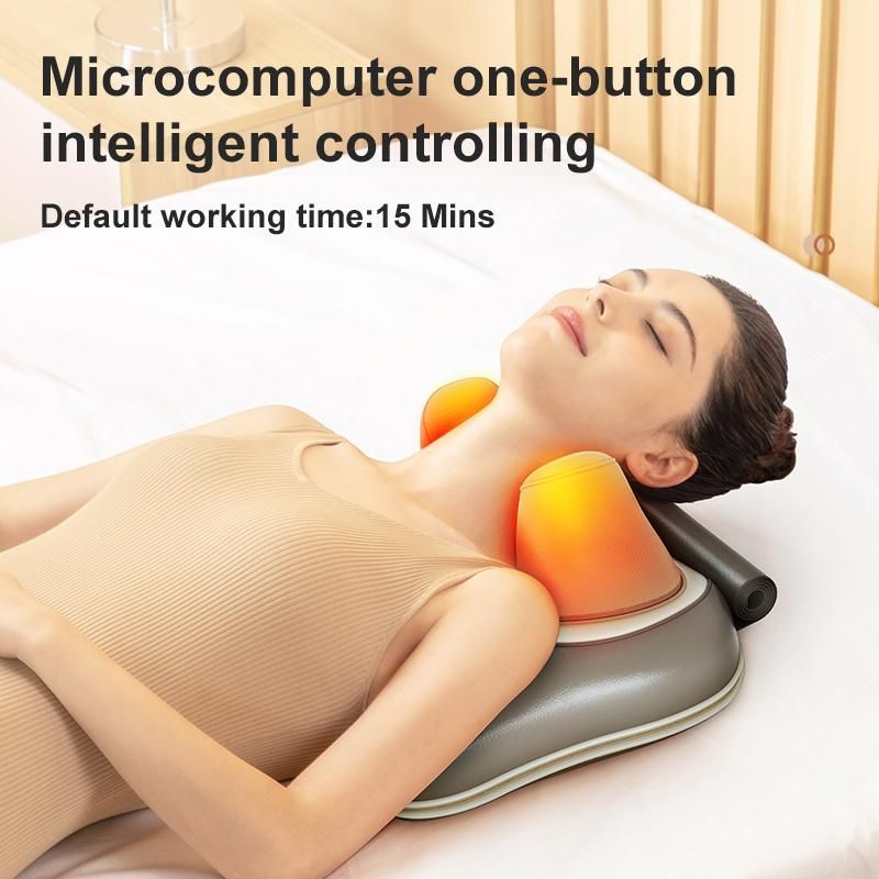 Amazon Hot Selling Full Body Head Back Neck Rolling Kneading Massager/Shiatsu Infrared Heating Massage Pillow