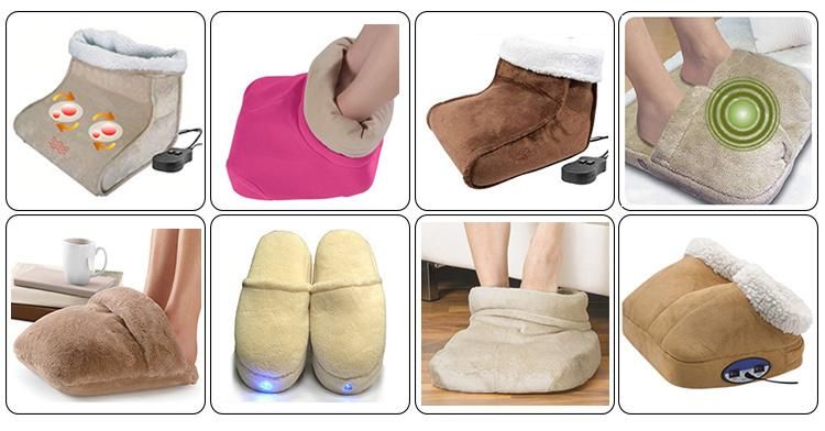 Consumer Favorite Electric Vibrating Foot Warmer Boot Vibration Heating Feet Massager with Removable Cover