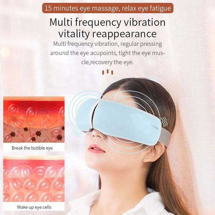 Improve Sleep Heat Compression Air Pressure Eye Therapy Massager Wireless Music Rechargeable Electric Smart Eye Massager