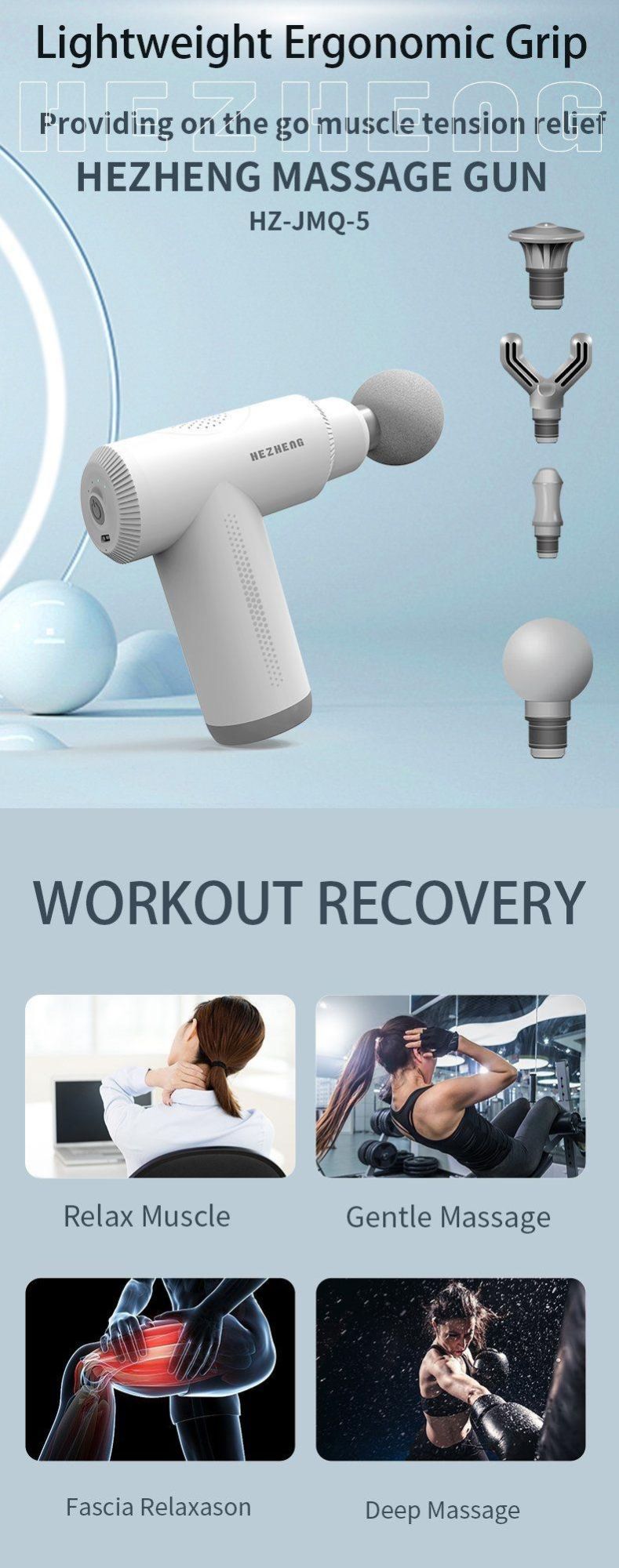 All-New 4th Generation Percussive Therapy Deep Tissue Muscle Treatment Massage Gun