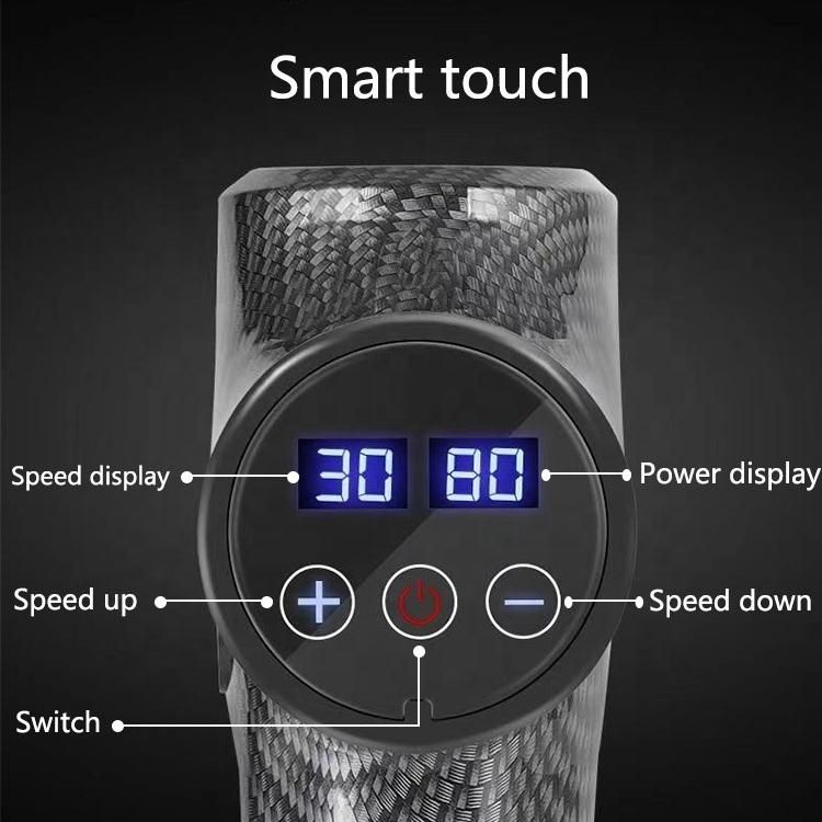 Custom Logo Portable Massage Gun 30 Speed Percussive Therapy with LCD Screen Charger 24V Dropshipping Mini Muscle Massage Gun