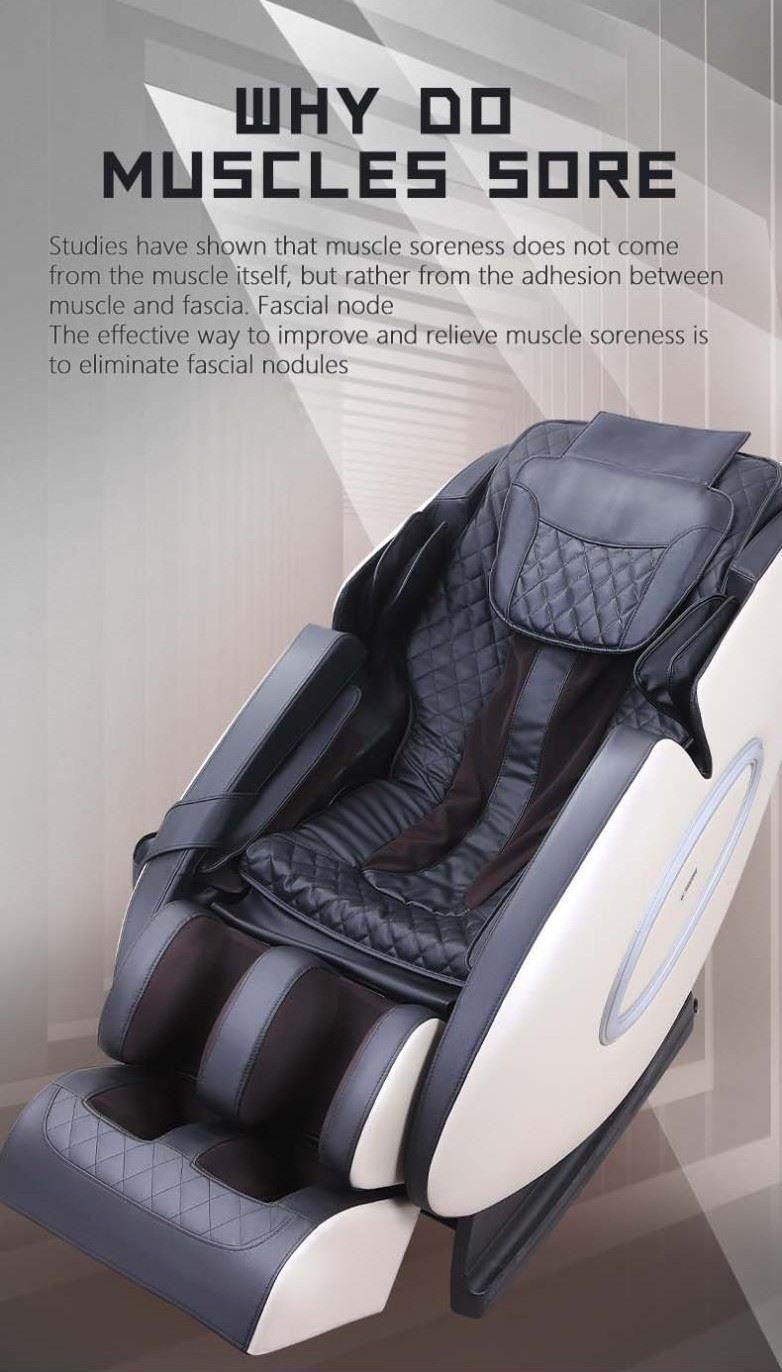 Luxury 4D Body Massage Chair Zero Gravity Vibration Airbag SL Track Massage