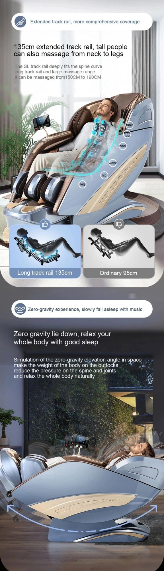 New Design Zero Gravity Heated Home Body Care 4D Massage Chair