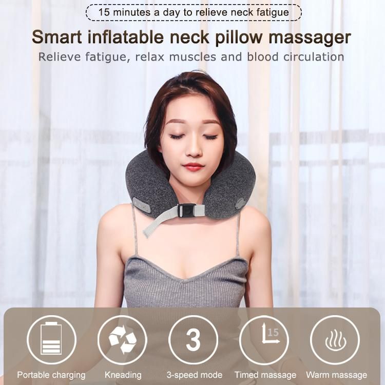 USB Charging Heating Belt Remote Control Four Head Neck Massage