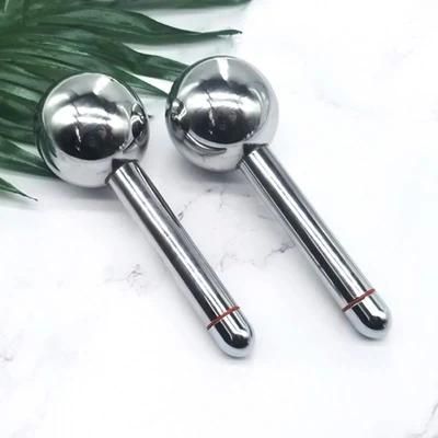 Stainless Steel Facial Ice Globes Skin Rejuvenation Cooling Facial Massager Handheld Ice Globes for Face