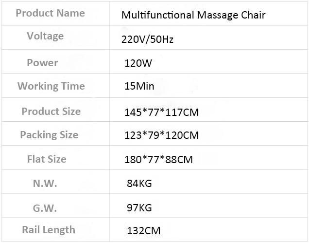 Multi-Function Intelligent SL Track Massage Chair with Bluetooth