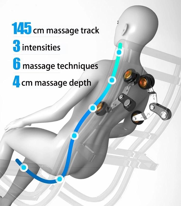 Electric SL Track Back Leg Foot Shiatsu 3D Zero Gravity Recliner Luxury Full Body Chair Massage with Bluetooth and Heating