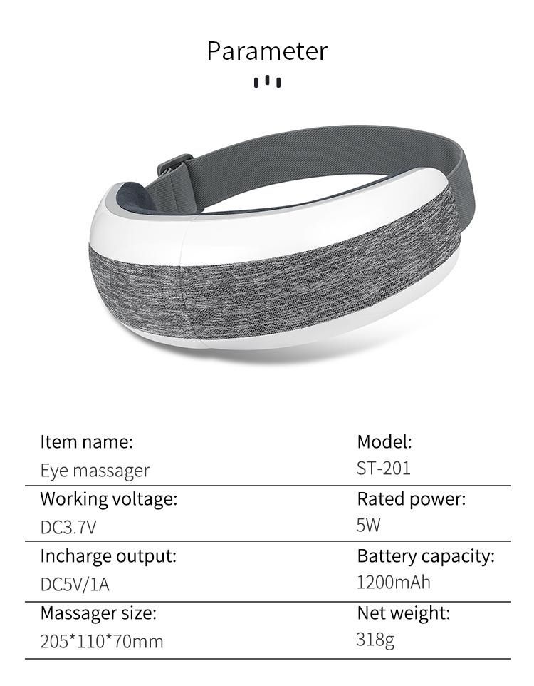 Air Compression with Heating OEM Customed Eye Massager