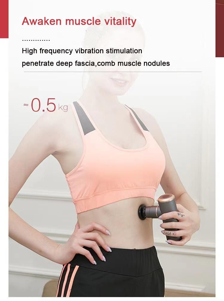 Dropshipping Best Quality Cordless Handle Sports Electric Booster Impulse Percussion Deep Tissue Vibration Body Muscle Massage Gun Mini Size Portable