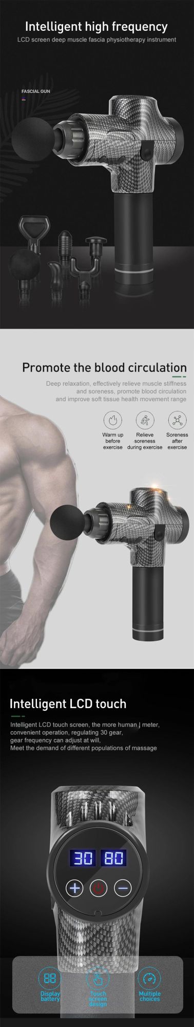 Portable Cordless PRO Deep Body Muscle Massage Slim Exercise Fascia Gun